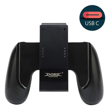 Play and Charge Joy Con Grip for use with Nintendo Switch USB-C Charging Great For Long Games from NSE Imports #1.